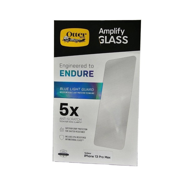 OtterBox Amplify Glass Blue Light Guard Screen Protector for iPhone 13 Pro Max - Picture 1 of 3